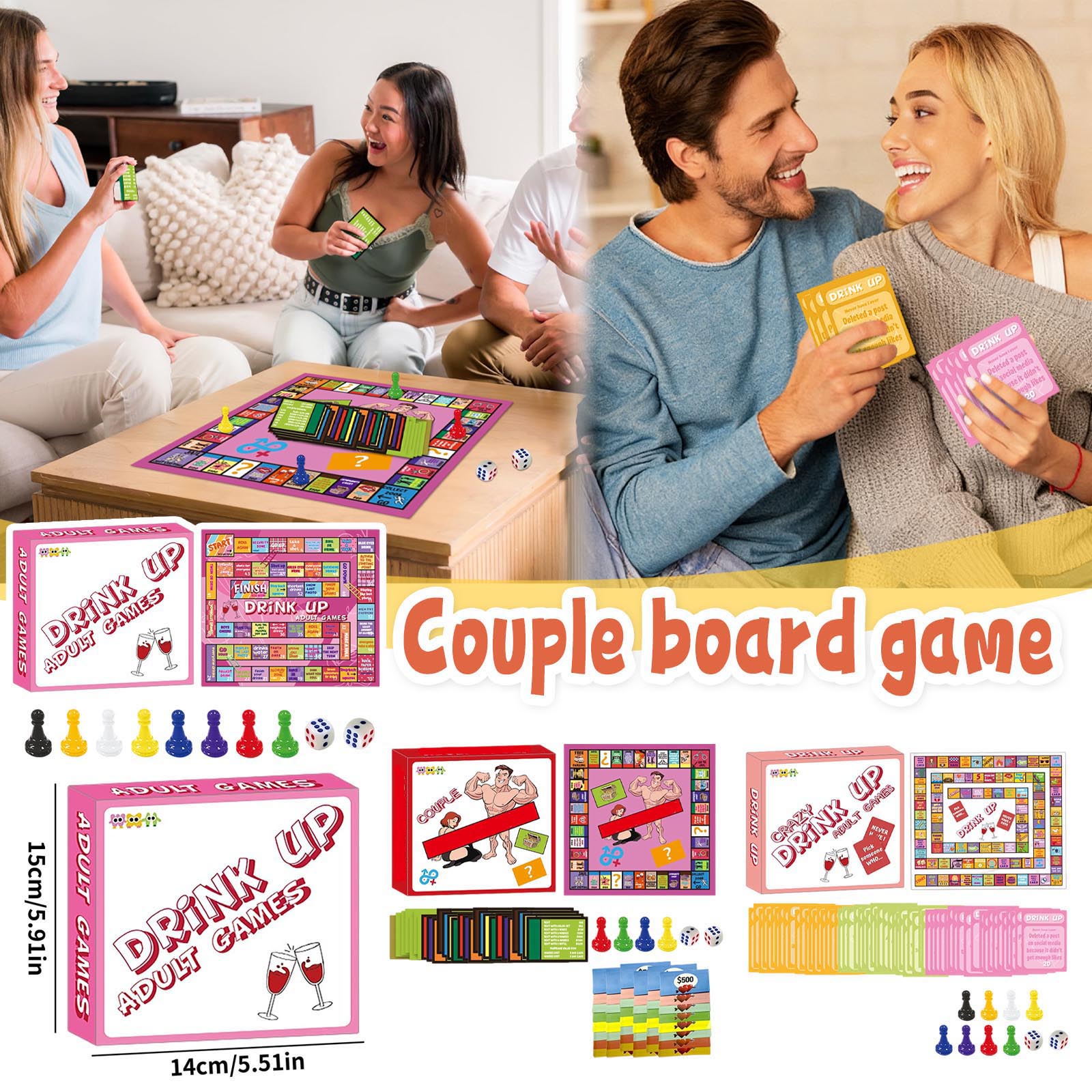 Play Friends Party Games - Bureaubordspel voor koppels Geschikt voor koppels