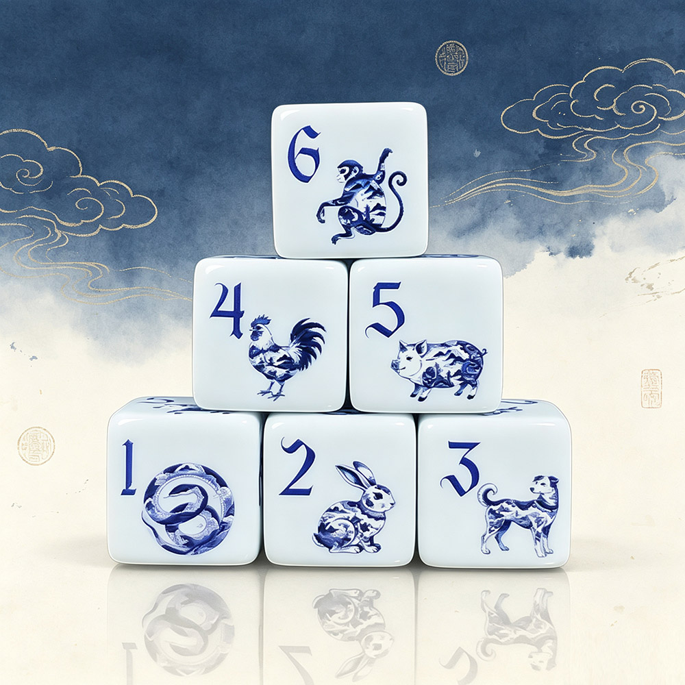 Zodiac Party Games - 12 Stuks 16MM D6 Gedrukt Acryl