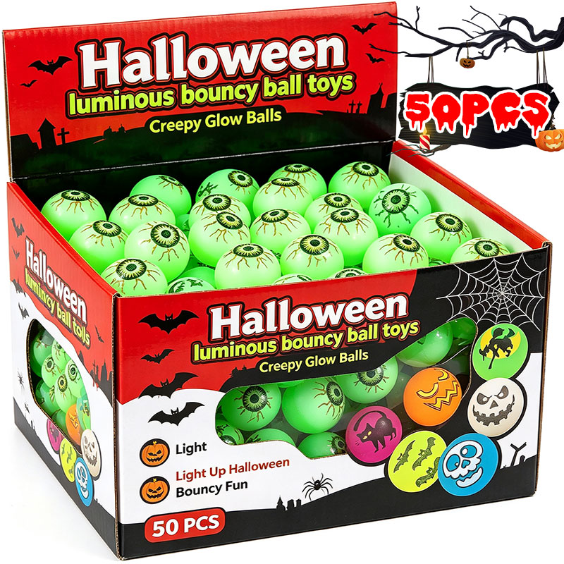 Party Games Jenga - Halloween Horror Lichtgevende Stuiterballen Oogbol Rubberen