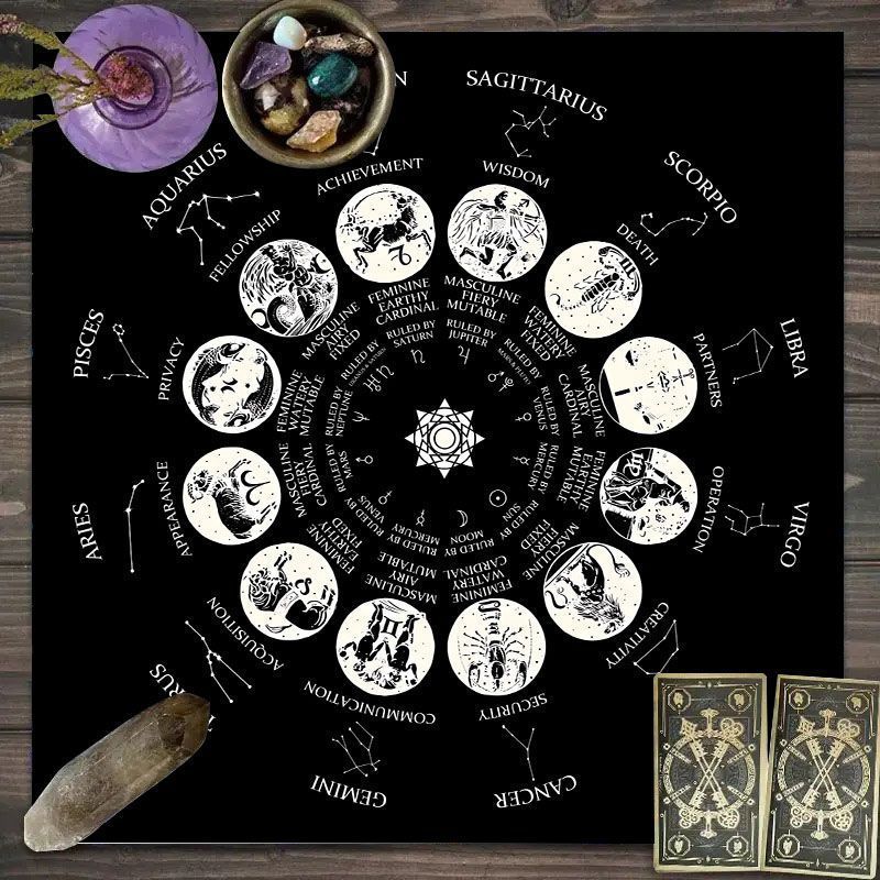 Zodiac Patroon Tarot Doek - Zo - Zodiac Party Games recensie en prijs