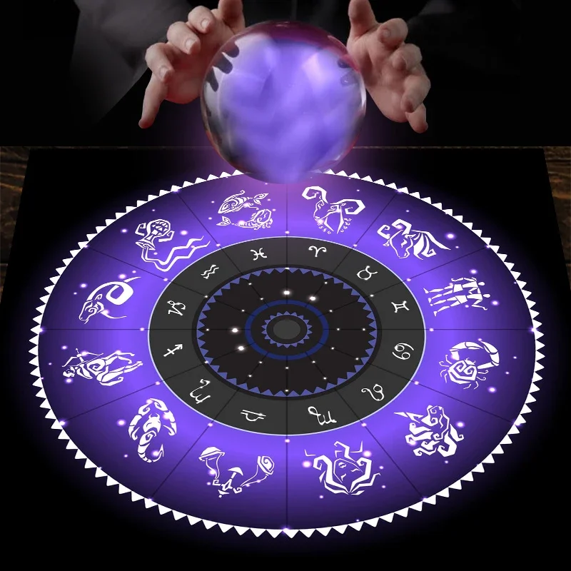 Tarotdoek Paars Zodiac Wheel F - Zodiac Party Games recensie en prijs