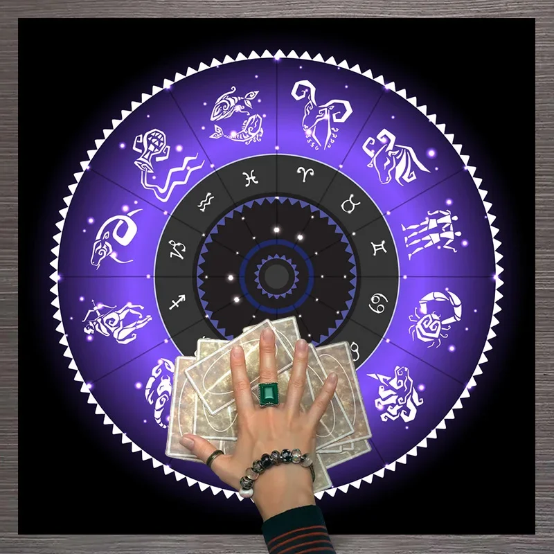 Tarotdoek Paars Zodiac Wheel F - Zodiac Party Games recensie en prijs